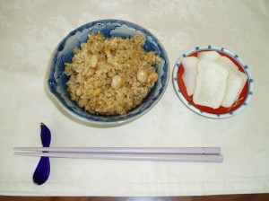 玄米の煎豆ご飯
